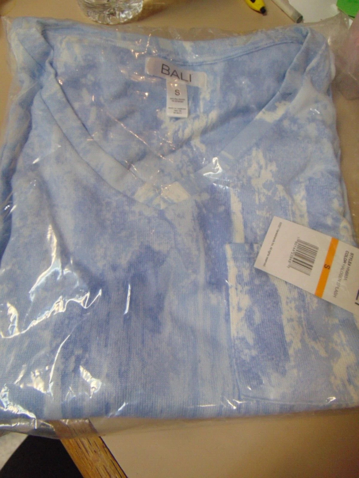 Pajama set Bali sleepwear Super Soft Fleece Bali small blue artwork Very soft