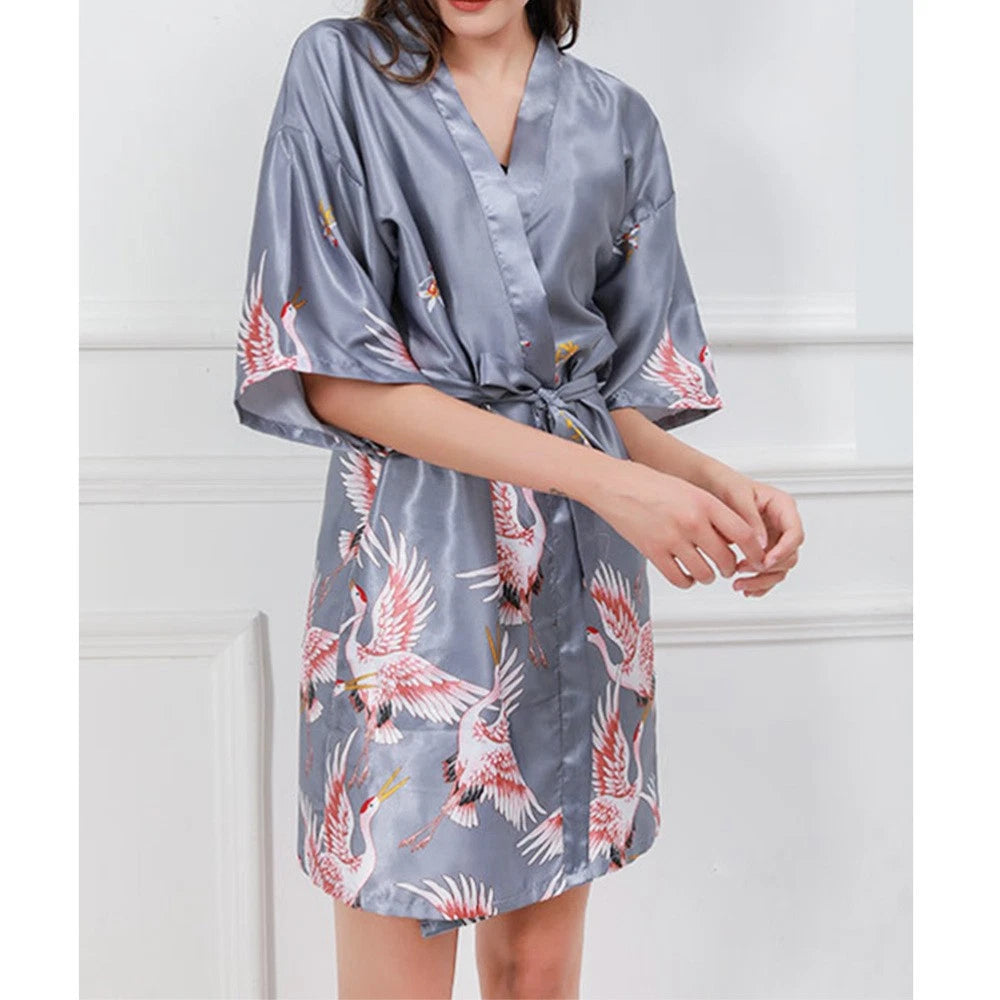 Ice Silk Pajamas Ladies Nightwear Set Women Woman Nightdress Pyjamas