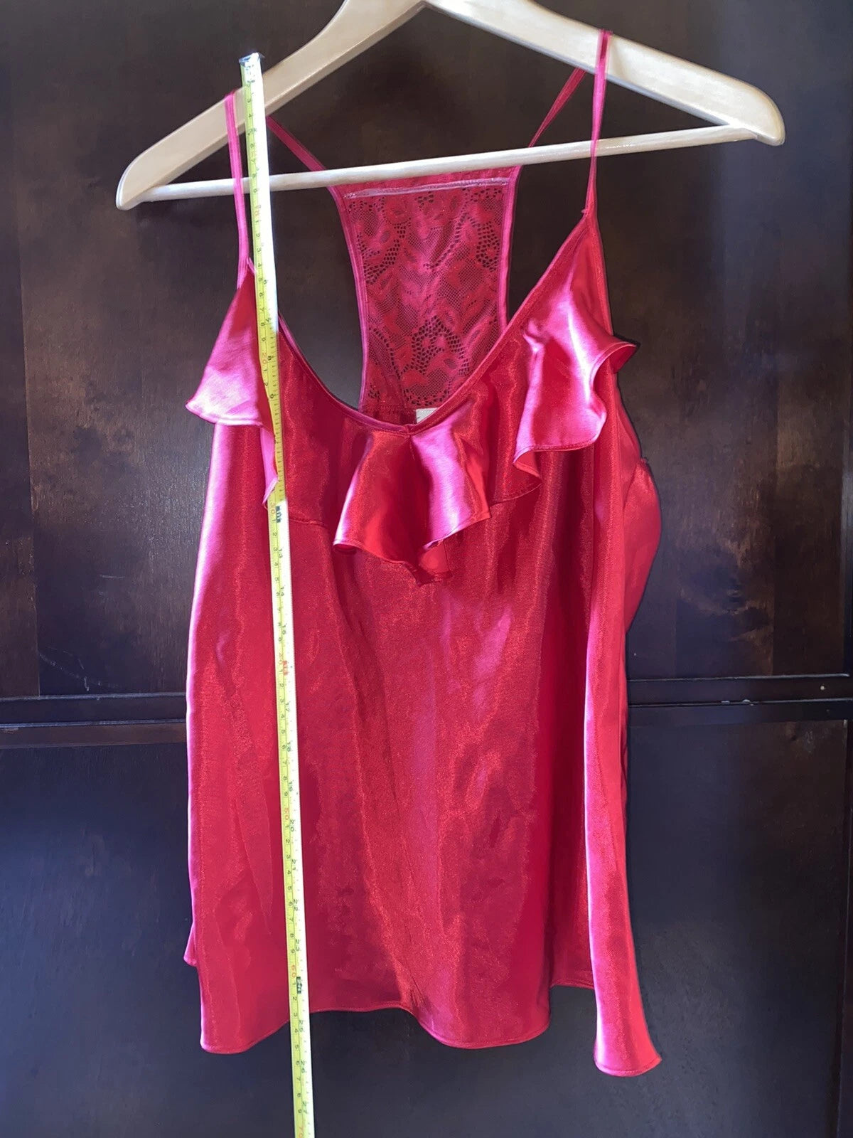 Womens In Bloom Chemise Set Pre Owned EUC Size Medium Red Tank & Shorts