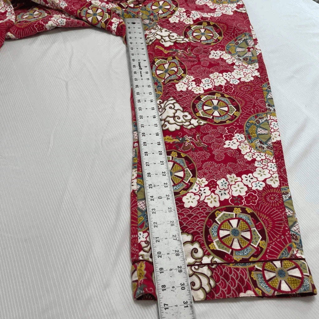 Nick & Nora Red Boho Chic Pajamas 2 Pc Set Plus Size XXL