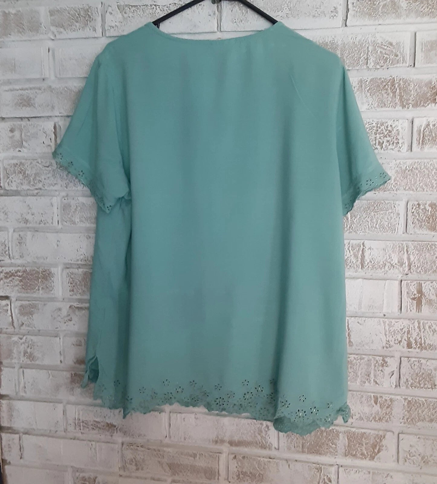 Anthony Richards sz 16P PJ set Lace edged Cadet Blue Lounge Worthy