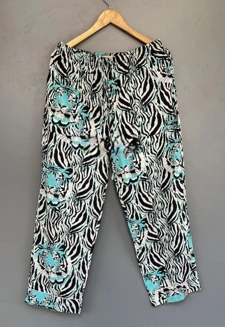 Hand Block Cotton PJ set Women's Cotton PJ Winter Fall W/Pockets valentine's day