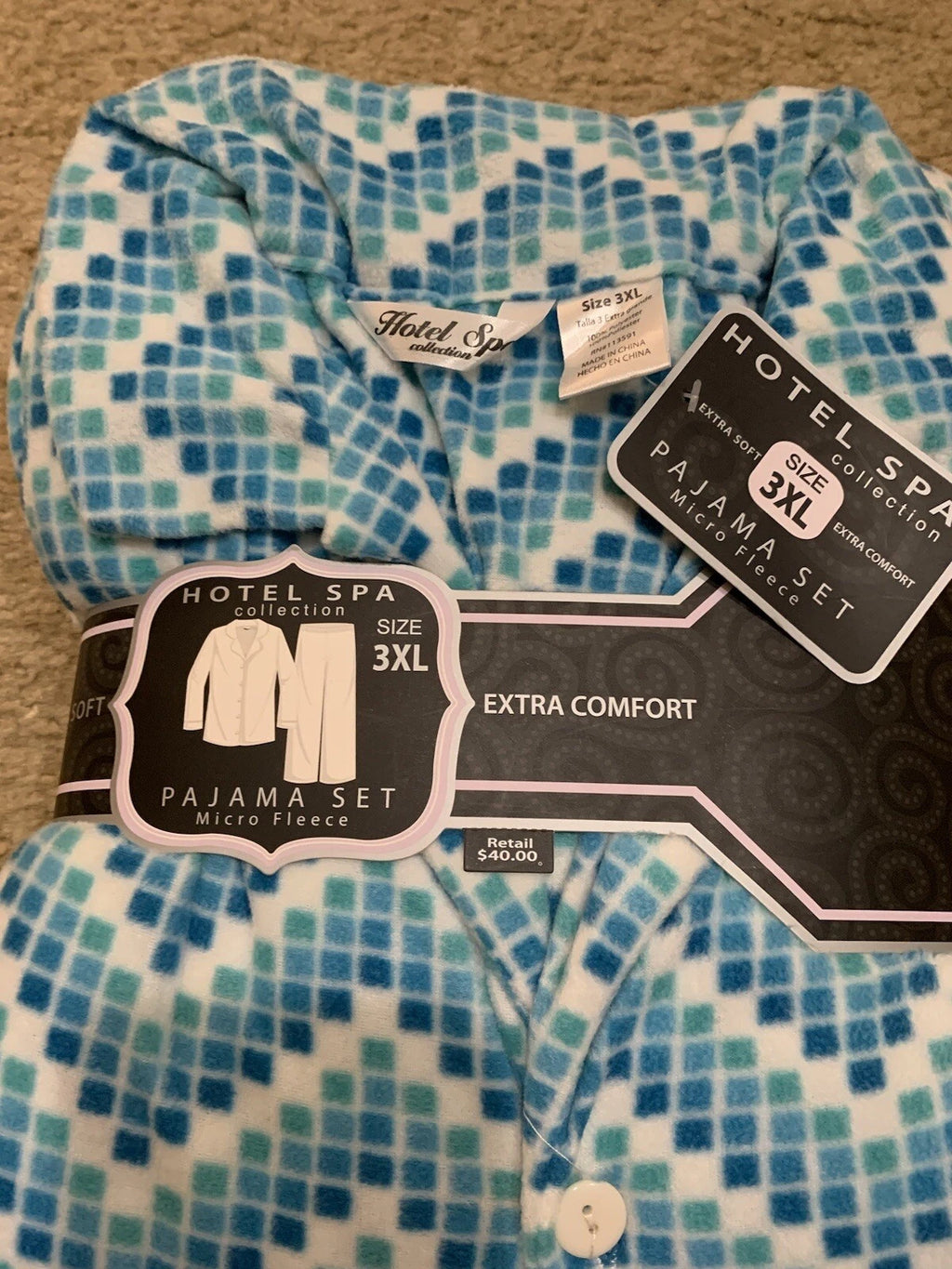 Hotel Spa Collection Women’s   Pajama Set NWT Size 3XL