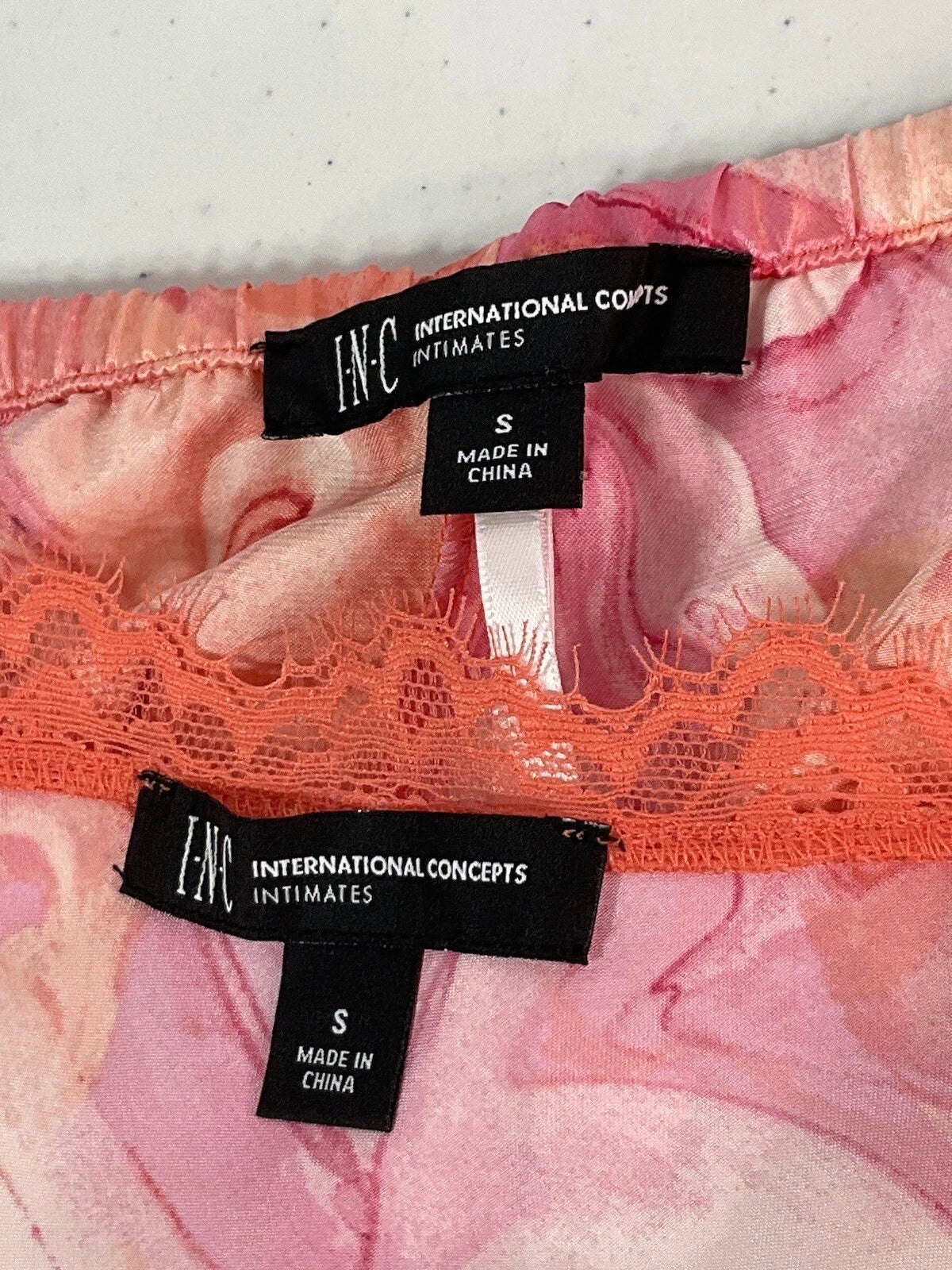 INC (International Concepts) Pink /Orange Swirl Print Nightie Set. Size Sm. NEW