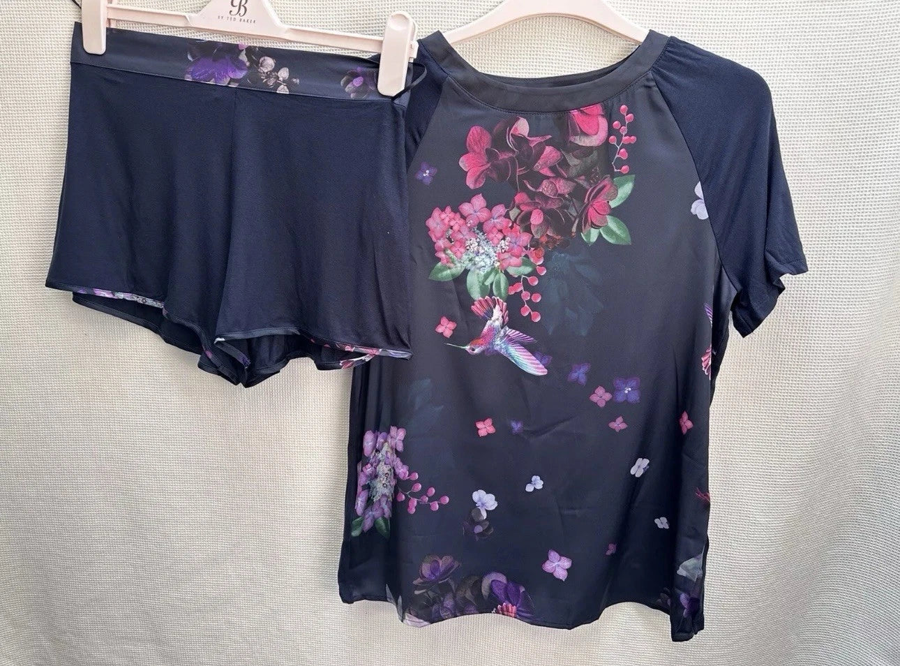 BNWT Womens Ted Baker Pj Set In Bag Nightwear Top & Shorts Set Size UK 8