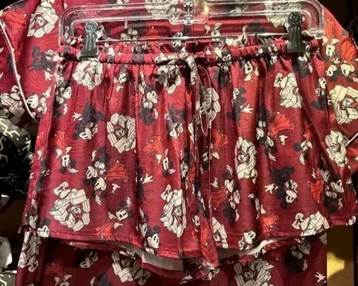 2024 Disney Parks Hollywood Studios Tower Of Terror Pajama Short Silky Set XL