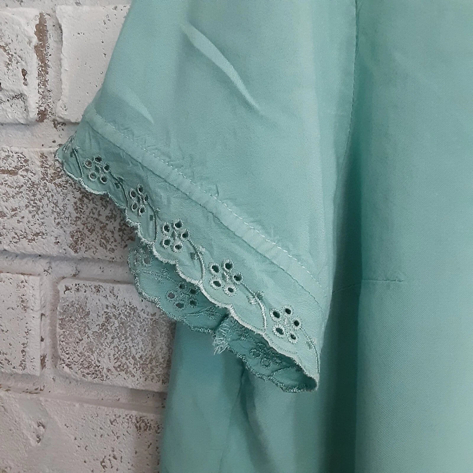 Anthony Richards sz 16P PJ set Lace edged Cadet Blue Lounge Worthy