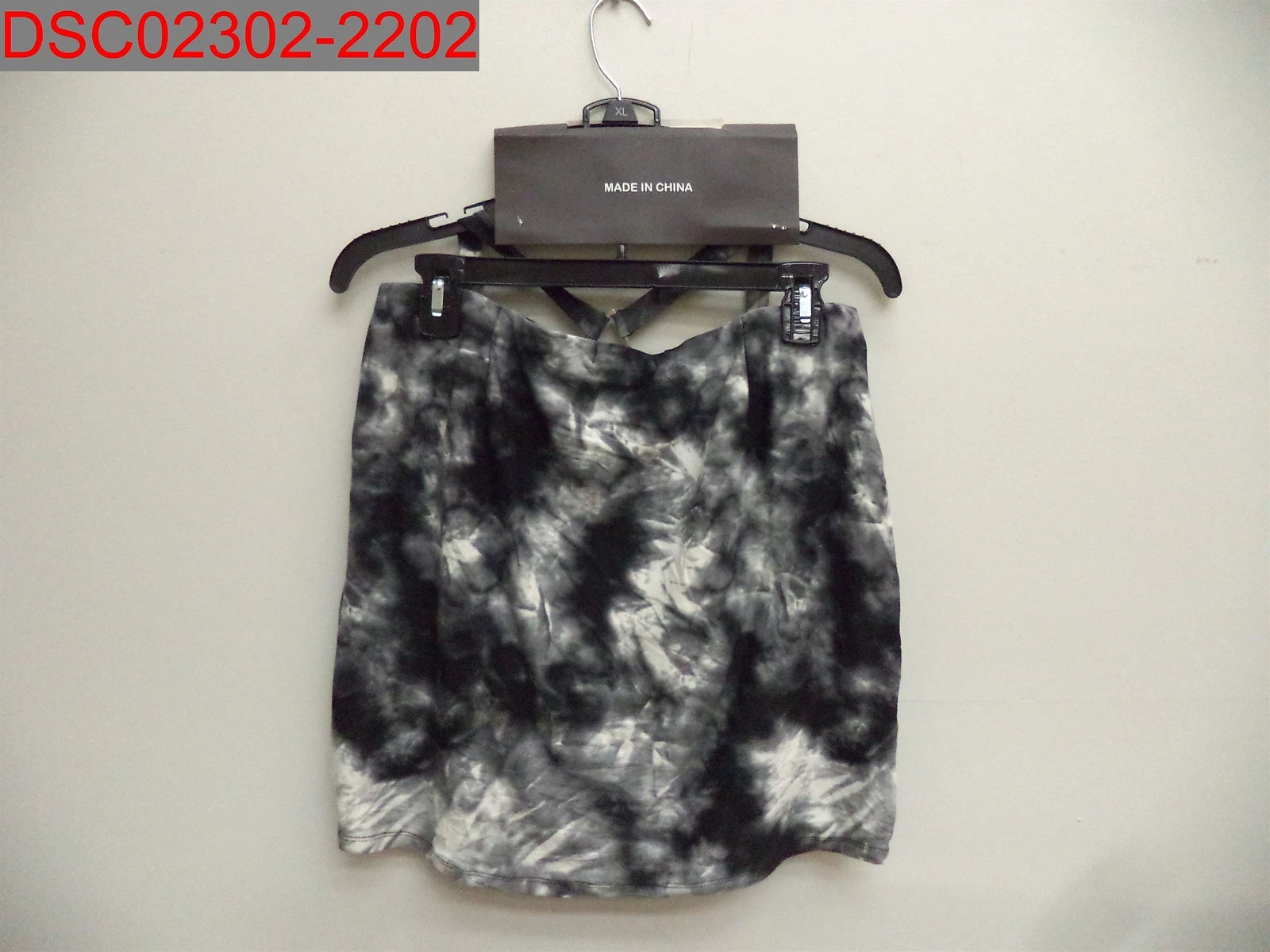 NWOT - Derek Heart Women's Black Tie Dye 2 Piece Pajama Short Set, Size XL