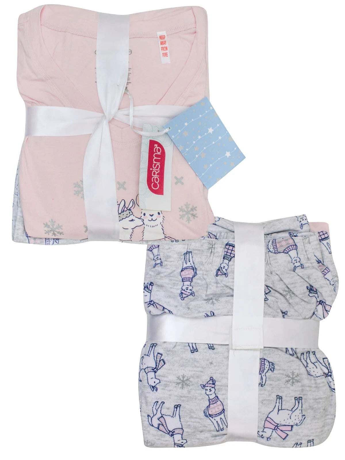 CARISMA PINK COTTON RICH LLAMA PYJAMA SET - 10/12 14/16 18/20 22/24