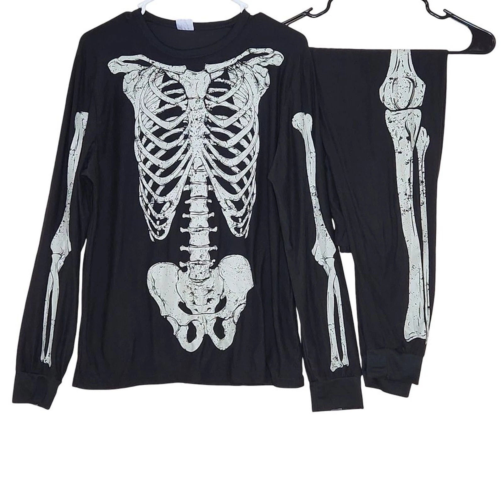 Spirit Halloween Skeleton Pajamas Lounge Set Black Women's Unisex Small