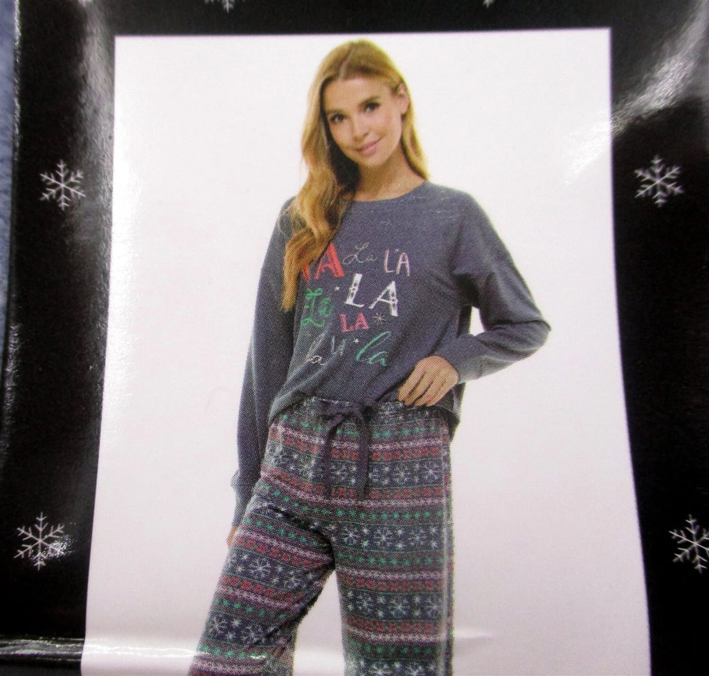 Merry Lane Butter Knit Pajama Set 2 PC Women Size M