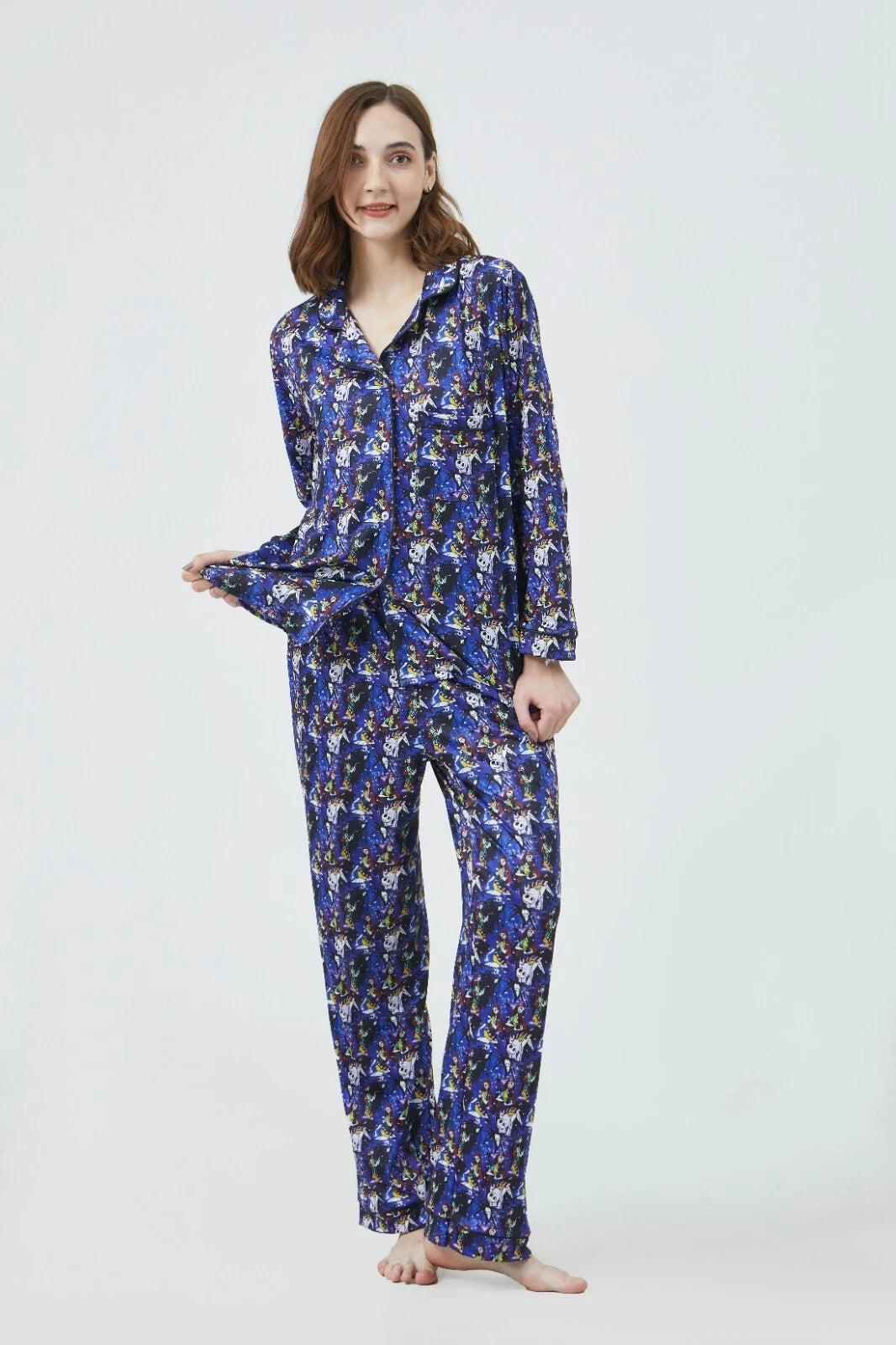 Nightmare Before Christmas Pajama Sets Long Sleeve Full-Length Bottom Size Large