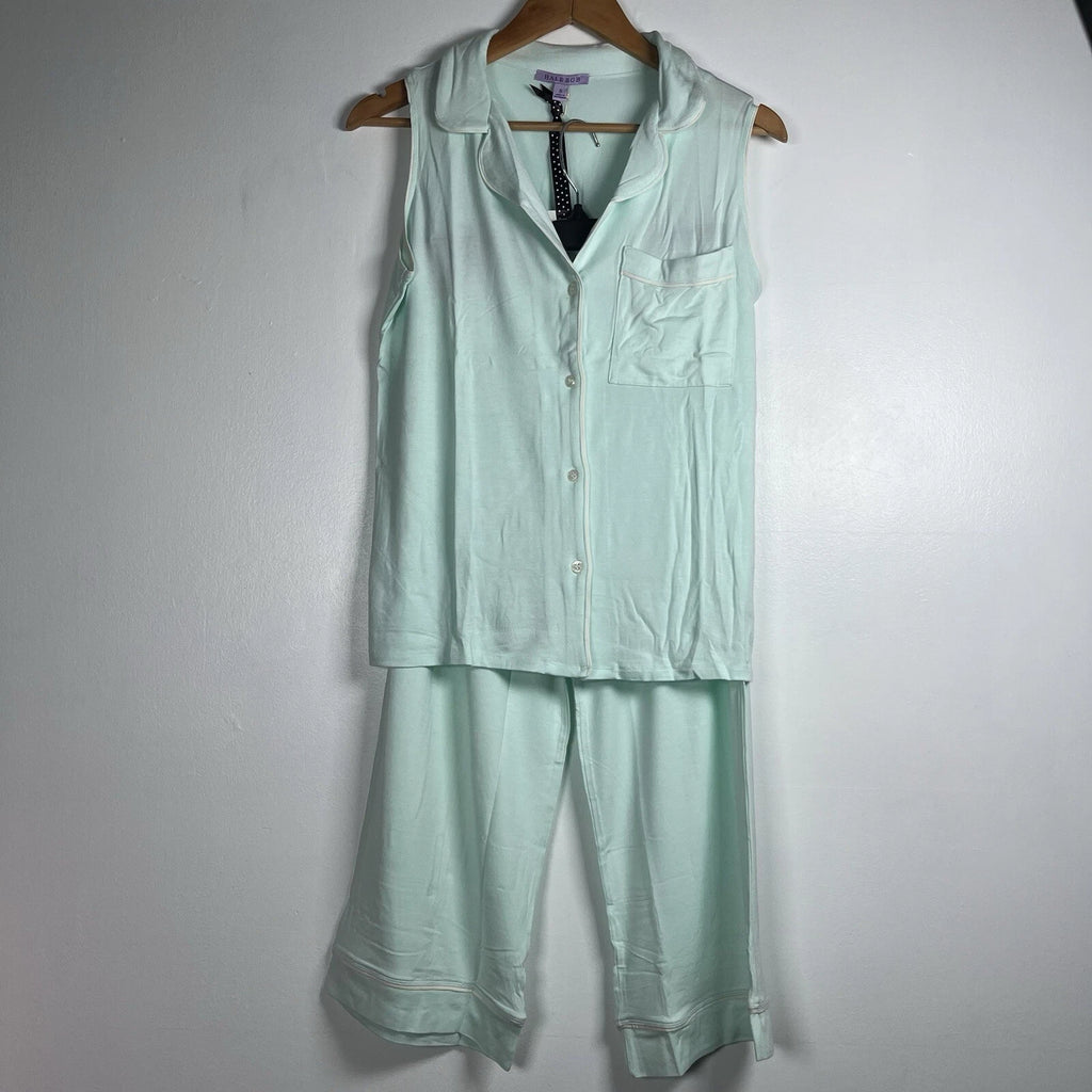 Hale Bob Sleeveless Modal Pajama Set Women's Small NWT In Green