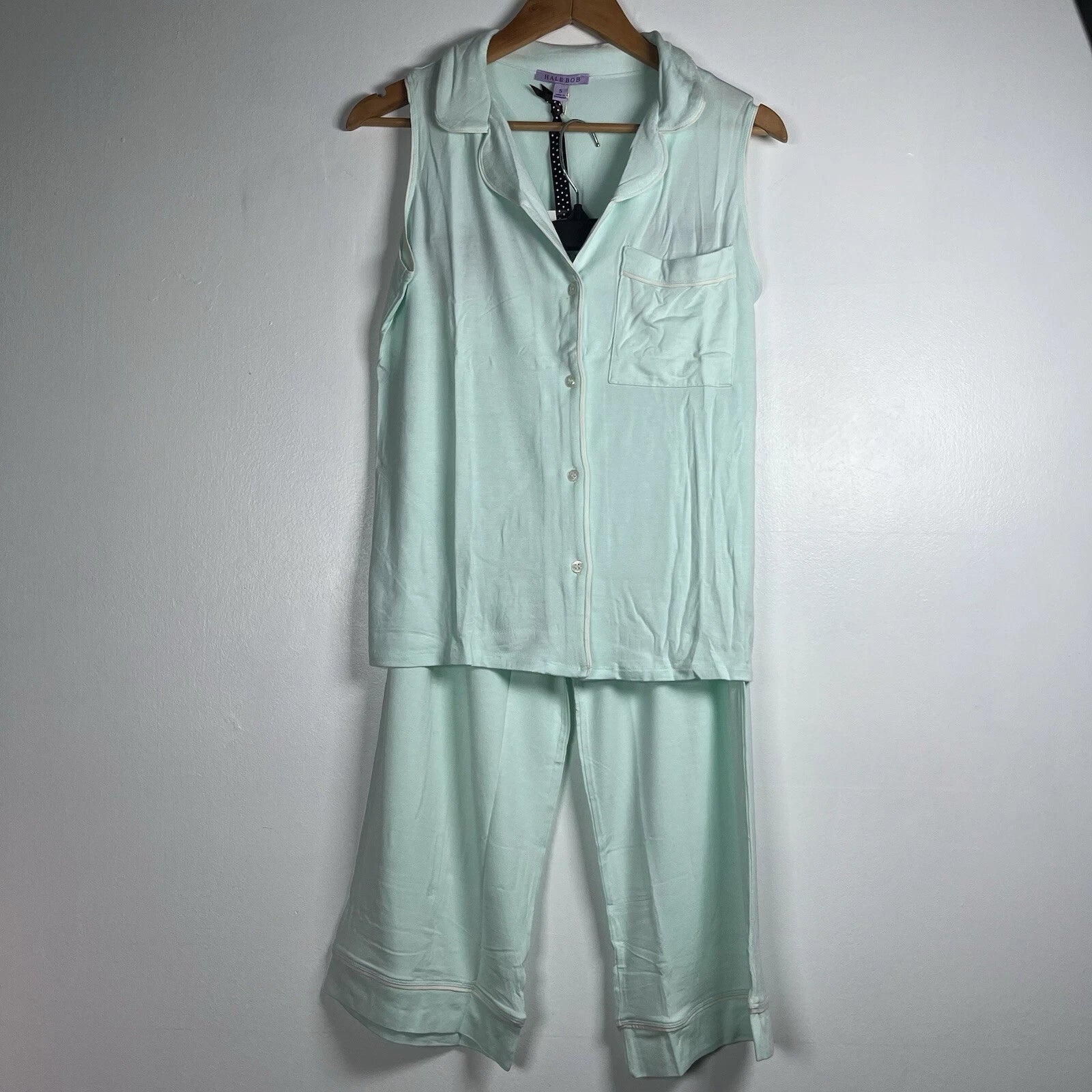 Hale Bob Sleeveless Modal Pajama Set Women's Small NWT In Green