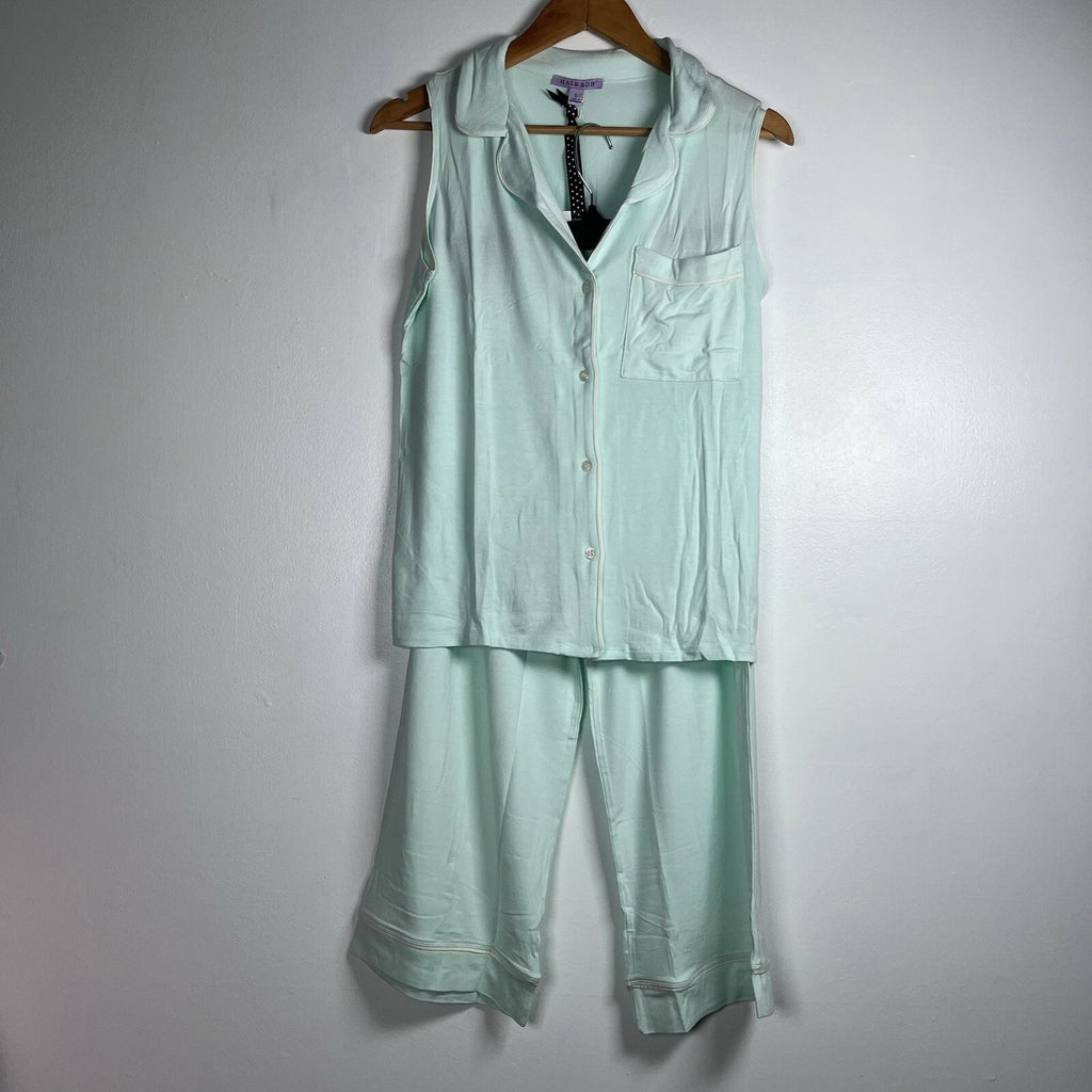 Hale Bob Sleeveless Modal Pajama Set Women's Small NWT In Green
