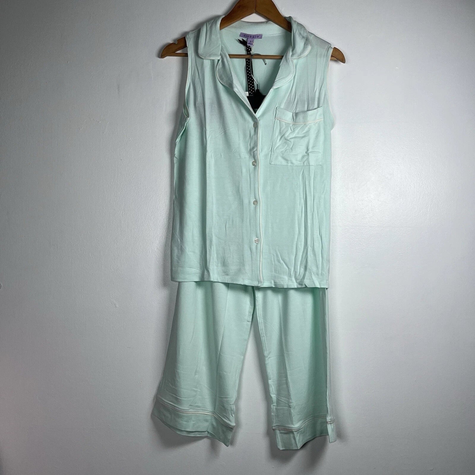 Hale Bob Sleeveless Modal Pajama Set Women's Small NWT In Green