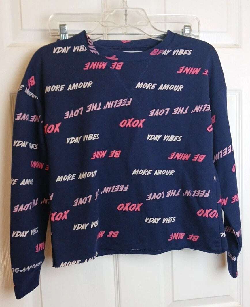 Grayson/Threads Sleepwear Womens XS Set LS Top Shorts XOXO LOVE *READ #D18