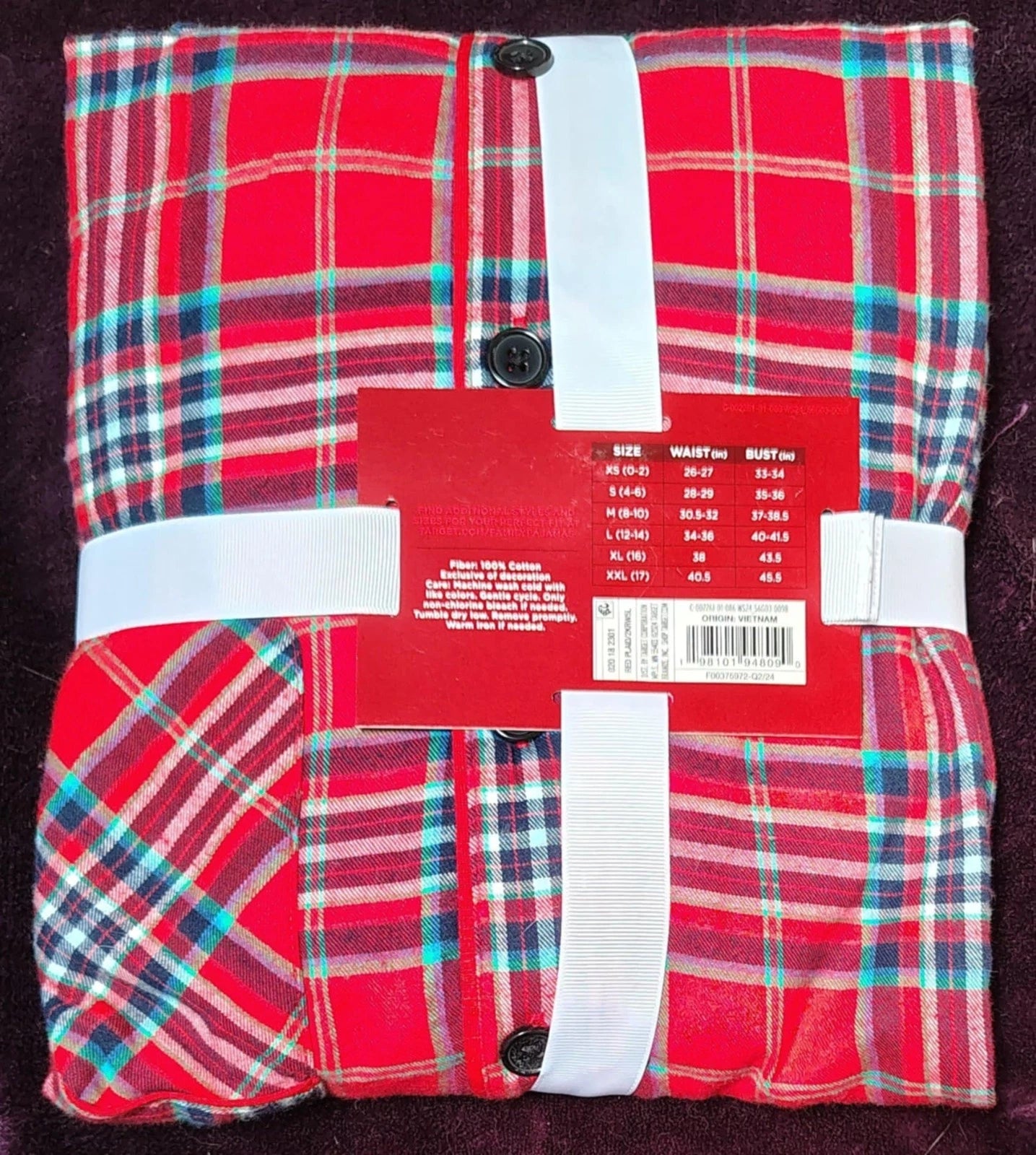 Women s Plaid Flannel Holiday Matching Family Pajama Set - Wondershop Red Large