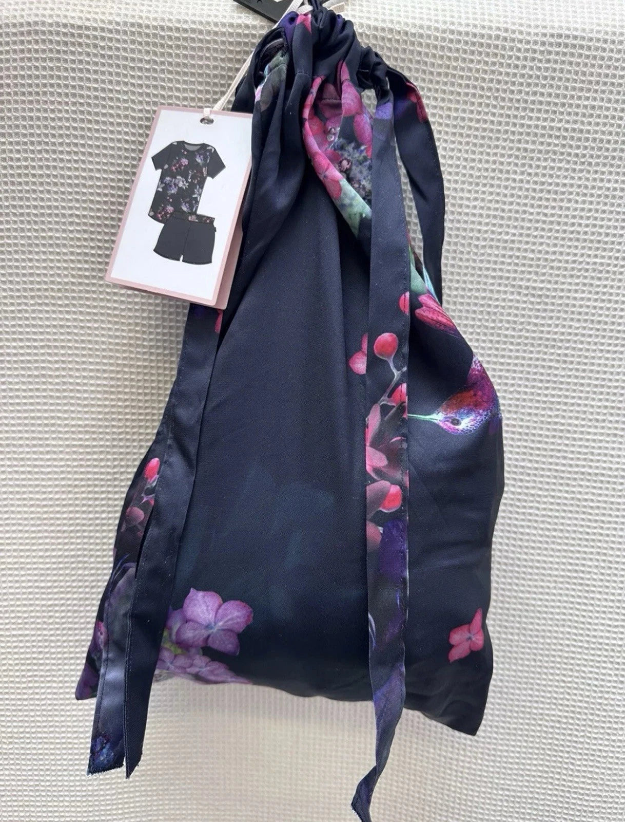 BNWT Womens Ted Baker Pj Set In Bag Nightwear Top & Shorts Set Size UK 8