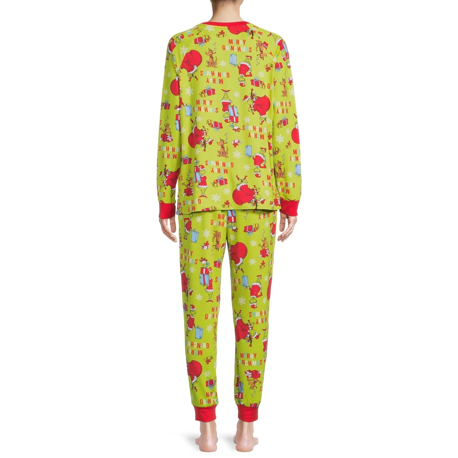CHRISTMAS DR SEUSS GRINCH WOMENS LONG SLEEVE 2-PIECE PAJAMAS SET 2X NWT [CHR9]