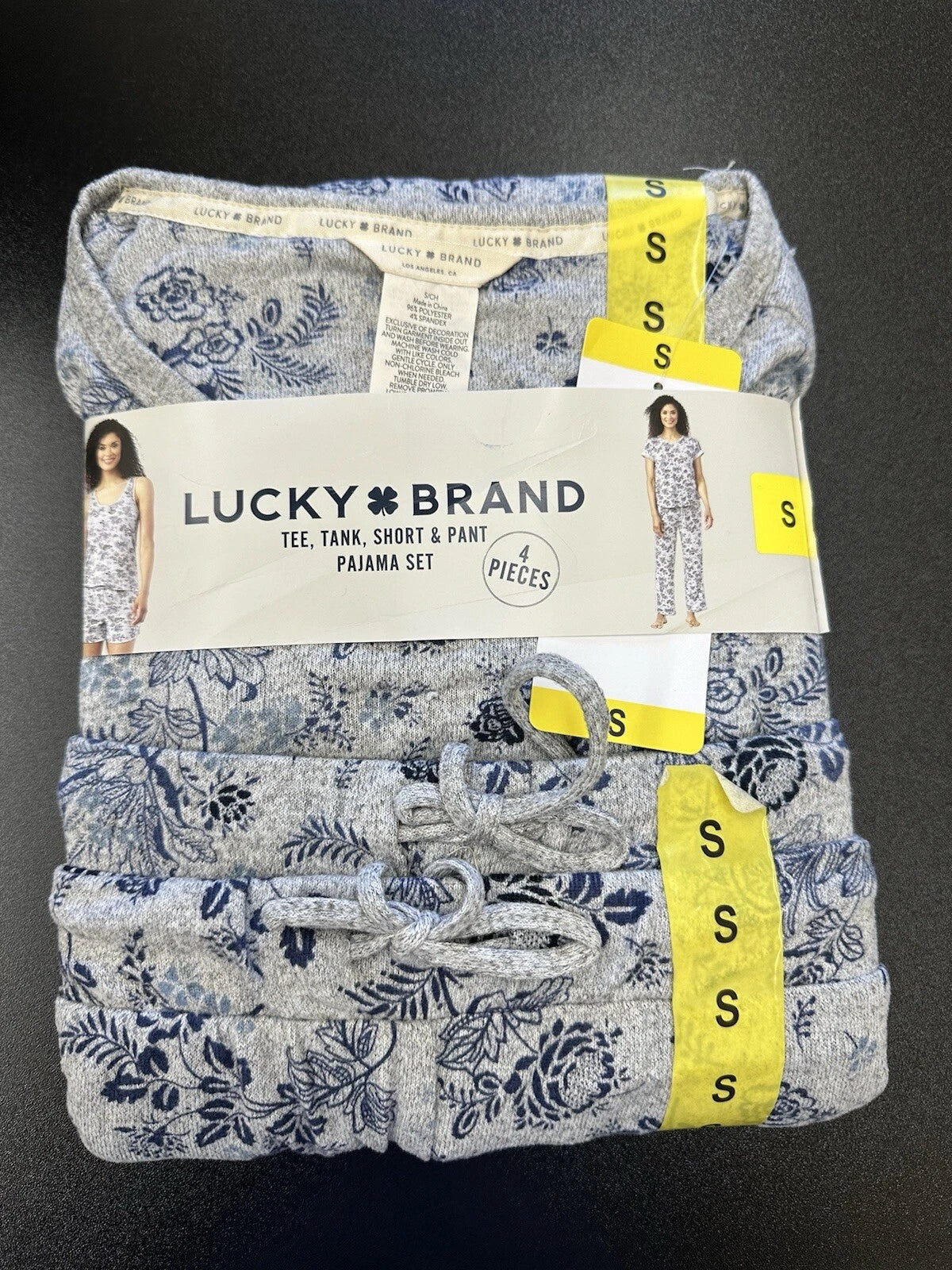 LUCKY BRAND Tee, Tank, Short and Pajama Set (4PIECES) Small NEW