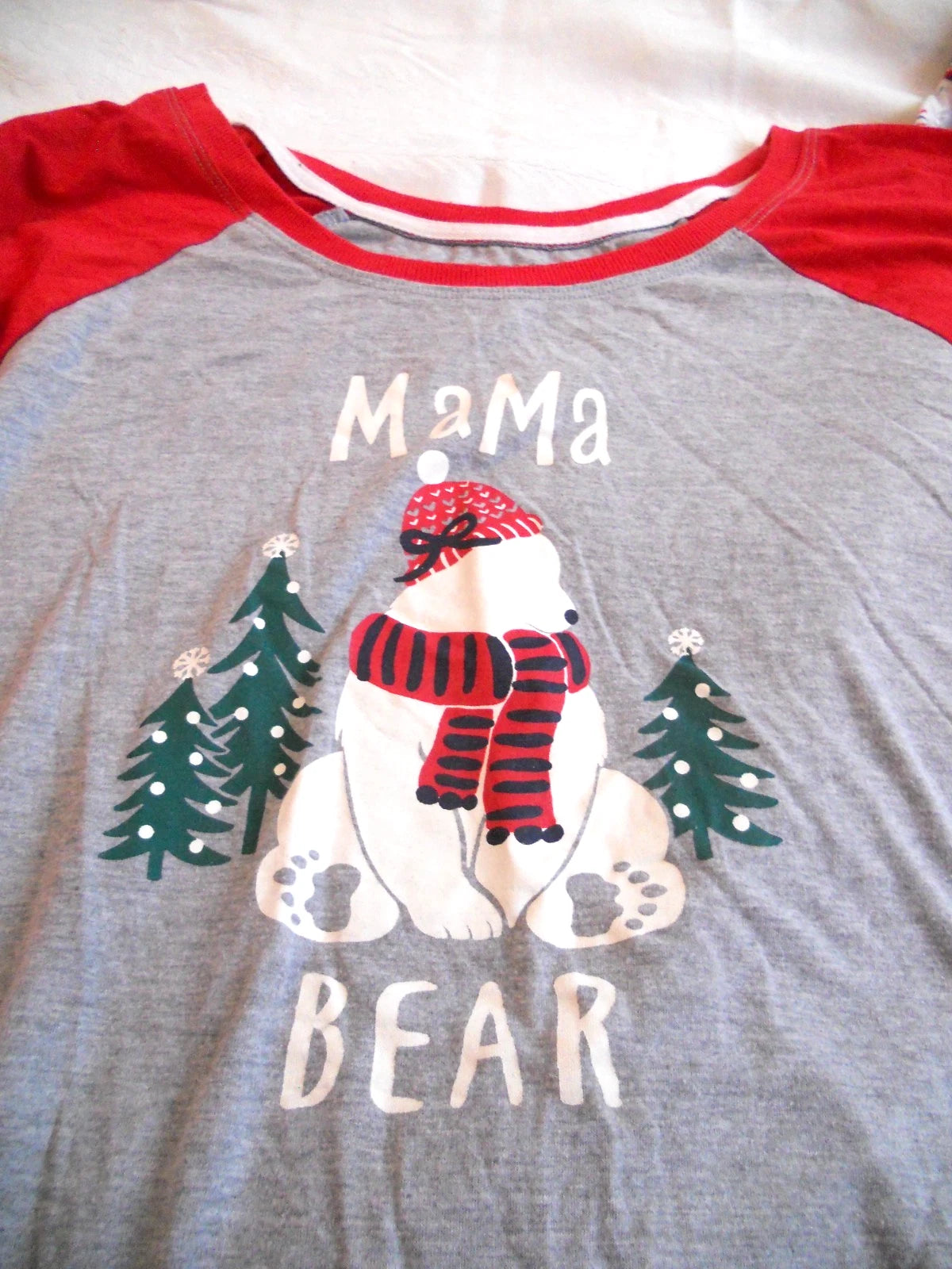 CUDDL DUDS WOMEN'S PLUS CHRISTMAS  2 pc PAJAMA SET~SIZE 3X~MAMA BEAR