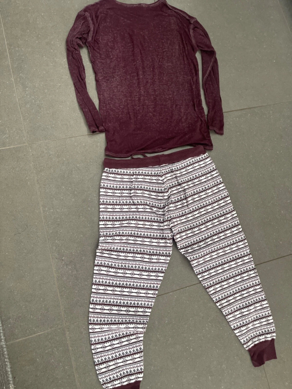 Free Press Womens Long Sleeve Purple Pajama Set Size M/L