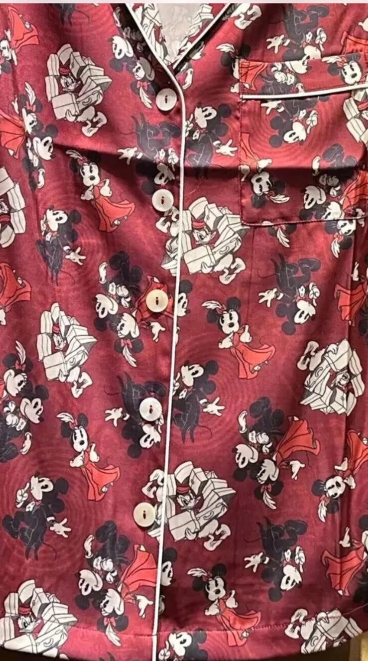 2024 Disney Parks Hollywood Studios Tower Of Terror Pajama Short Silky Set XL
