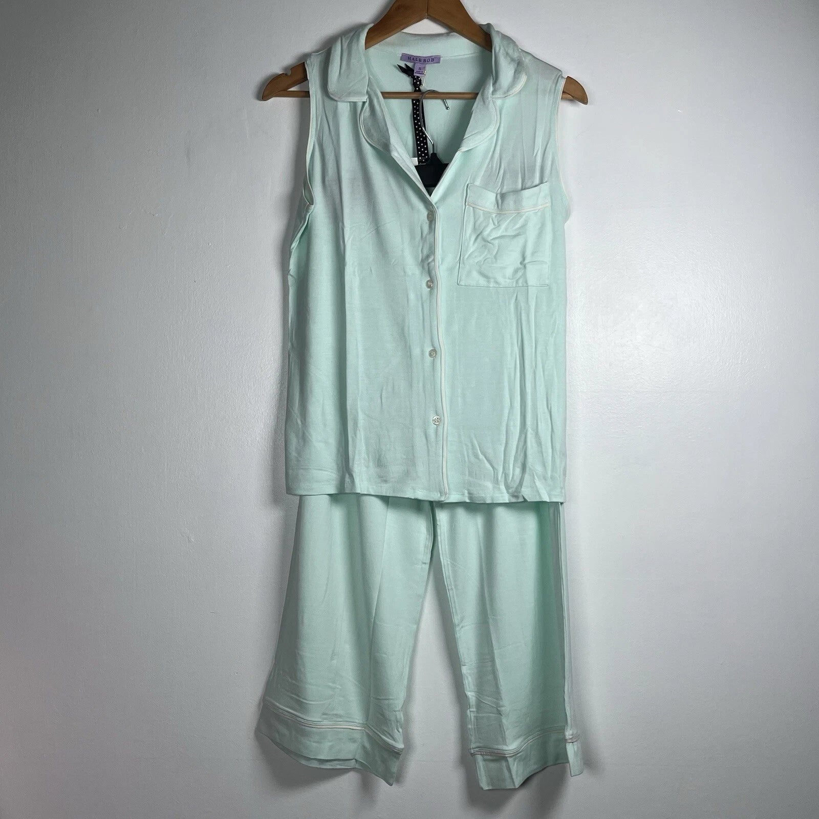 Hale Bob Sleeveless Modal Pajama Set Women's Small NWT In Green