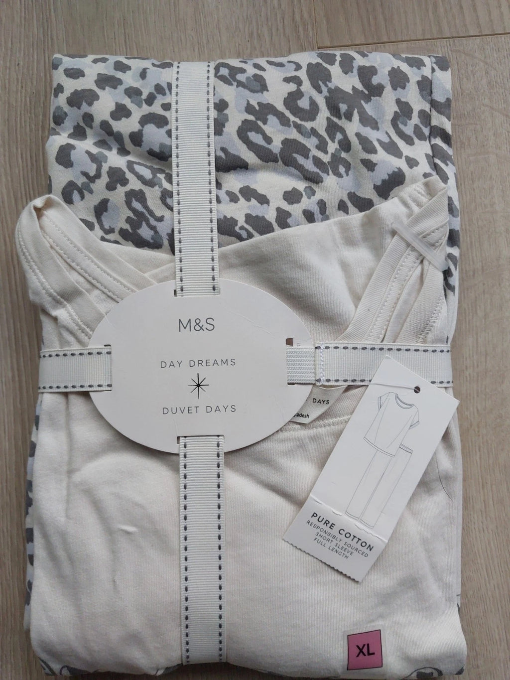 M&S Ladies Pyjama Set Size 20-22 Long Leg, Short Sleeve New