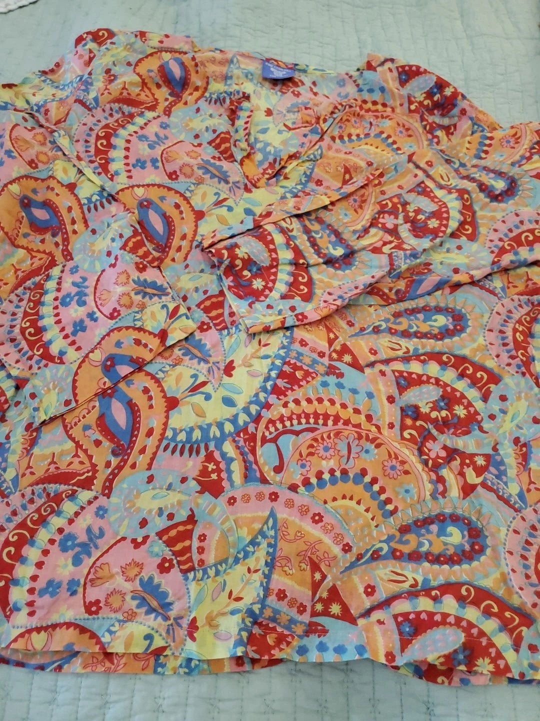Pine Cone Hill Fine Linens Floral Print Pajama Set Long Pants Sz Large Luxury EC