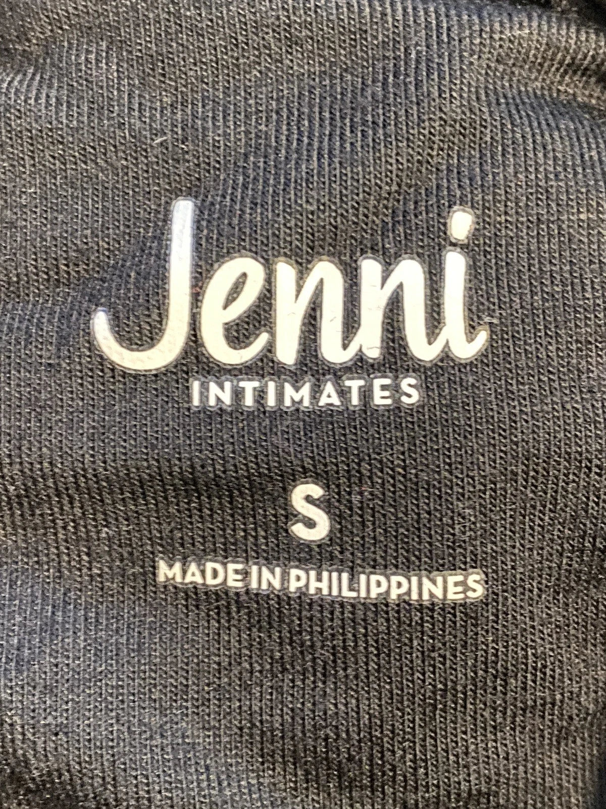 NWT JENNI Women's Notch-Collar Pajama Set Deep Black Size S