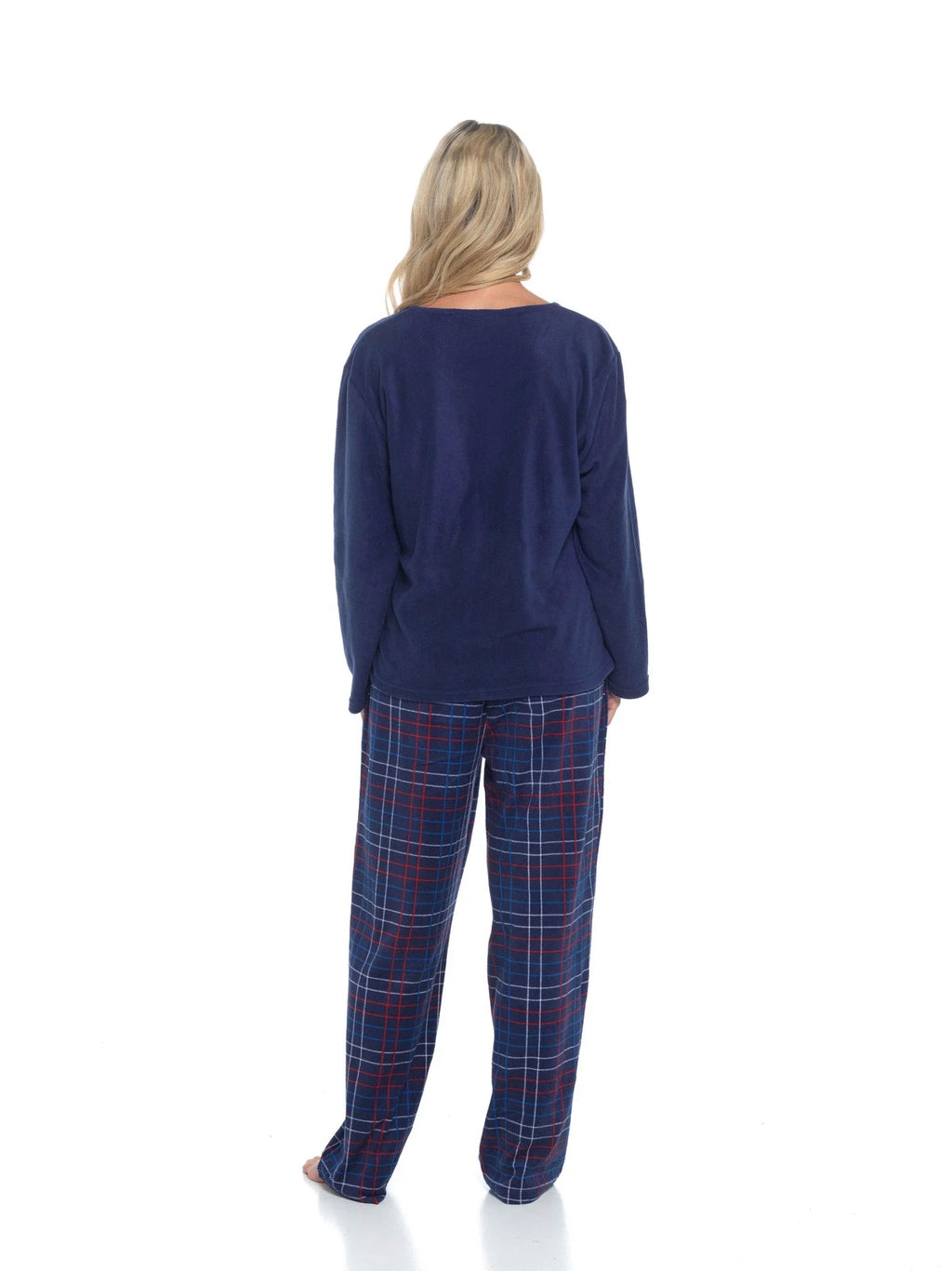 i-Smalls Women's Christmas Pyjamas Fleece Long Sleeve PJ Set (30-32) Navy Blue