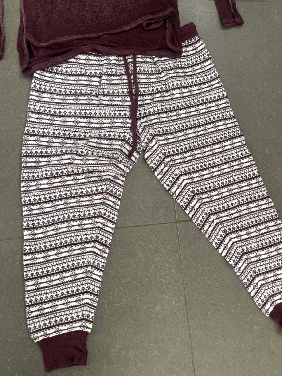 Free Press Womens Long Sleeve Purple Pajama Set Size M/L