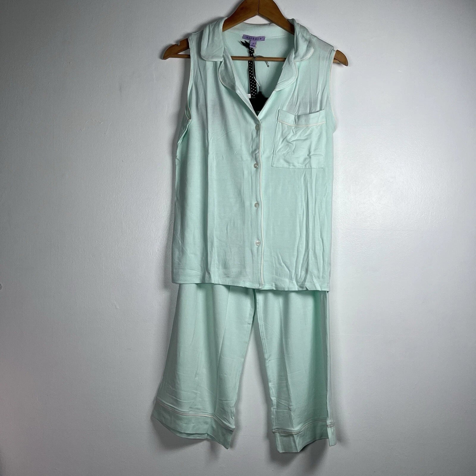 Hale Bob Sleeveless Modal Pajama Set Women's Small NWT In Green