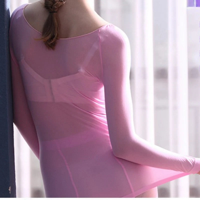Lady Pajamas Long Johns Stretch Slim Fitted Sleepwear Nightwear Underwear Soft