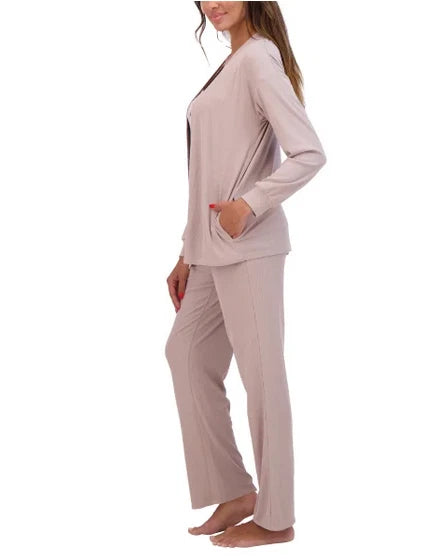 Live2Lounge Ladies' 3-piece Lounge Set, Tan, Sz: XL