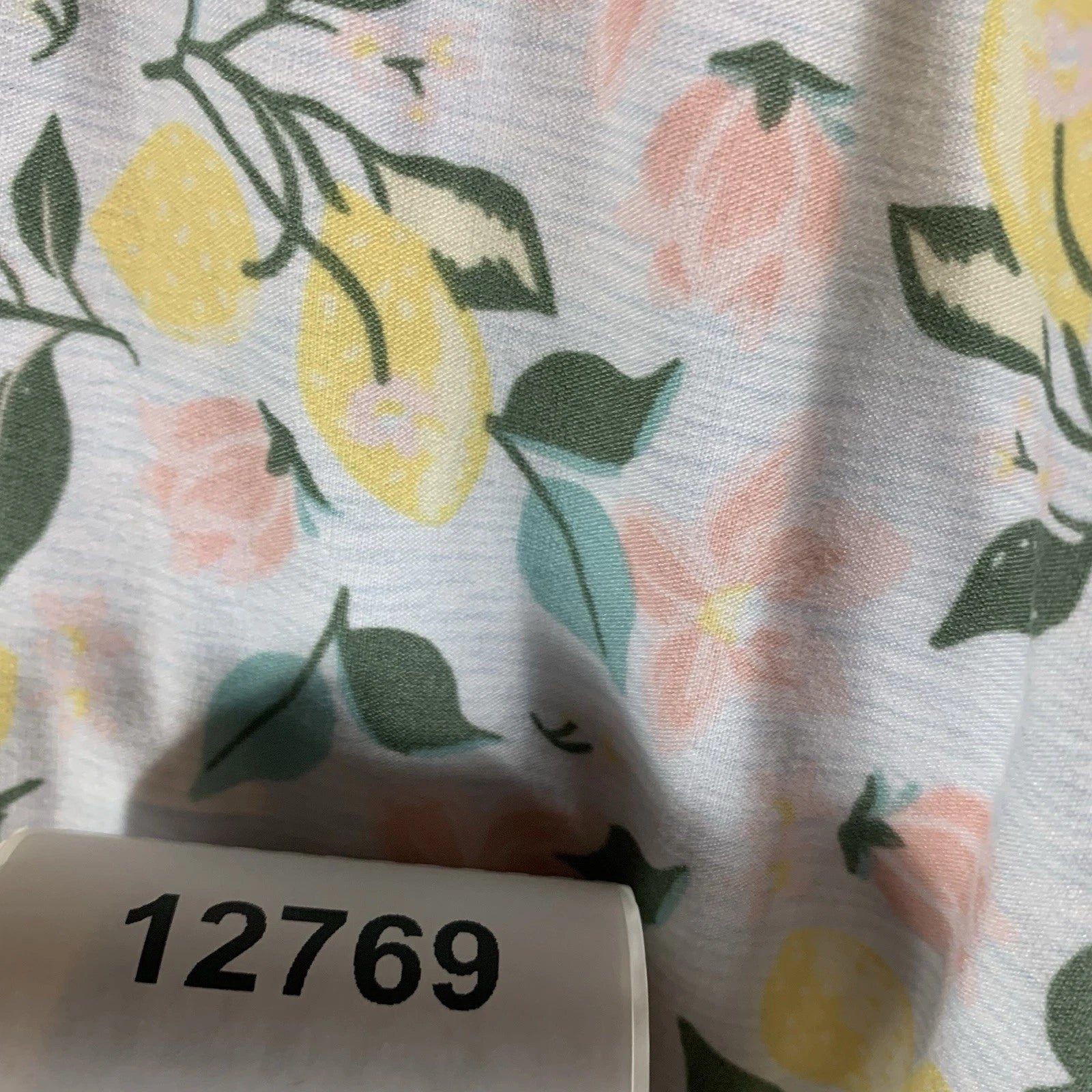 Roudelain Women's Pajamas Set S Tank Top Shorts Lemon Floral Soft Henley PJs NWT