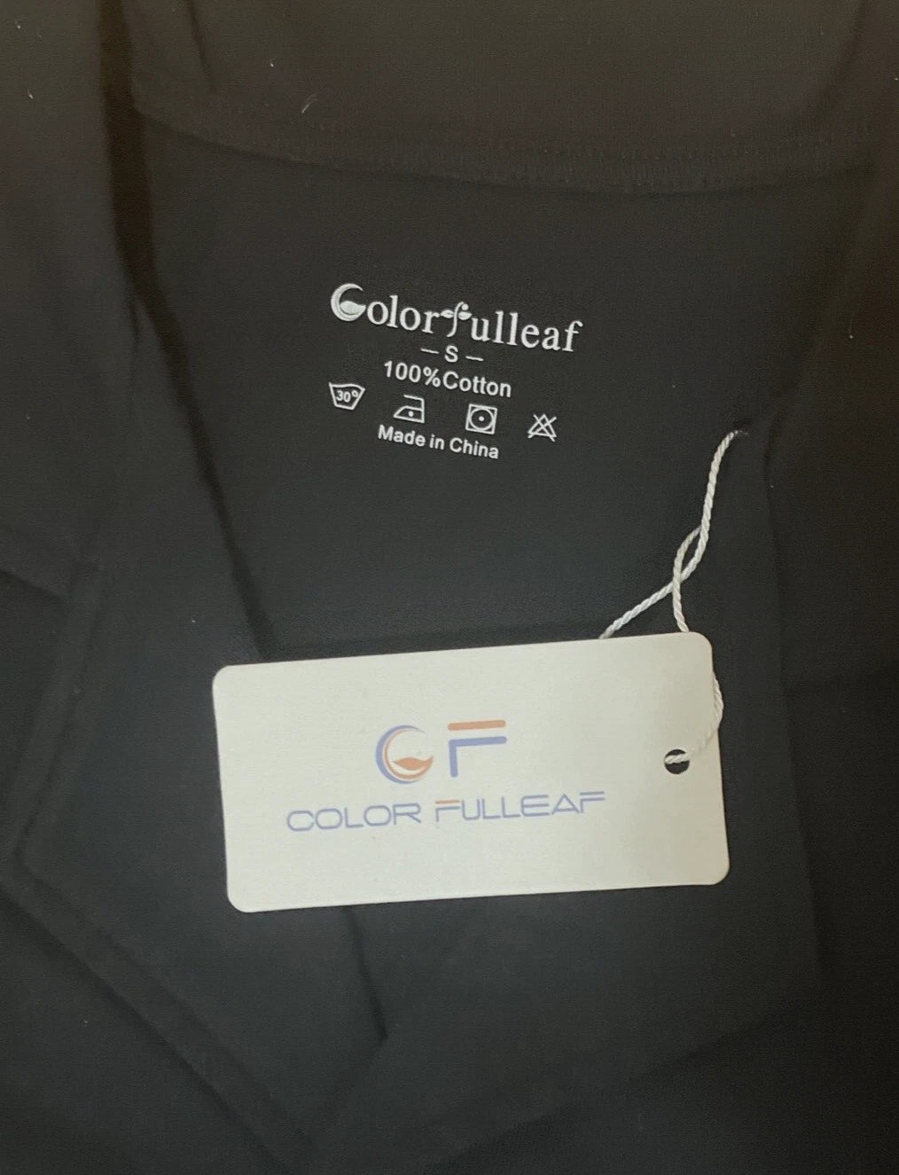 New Color Fullleaf Black Collar Short Sleepwear Set Size Small