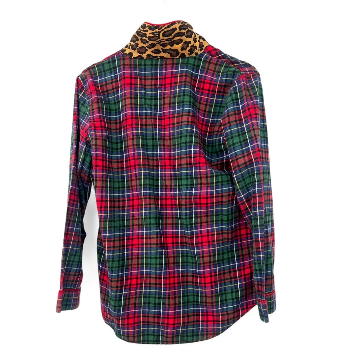 Ralph Lauren Flannel Pajama PJ Set Top Pants Plaid Holiday Christmas M Womens