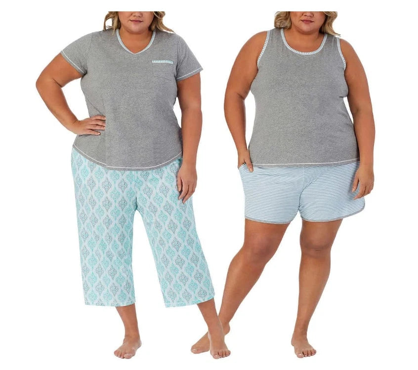 Carole Hochman Women's Capri Pajamas Sets, Small (6-8)