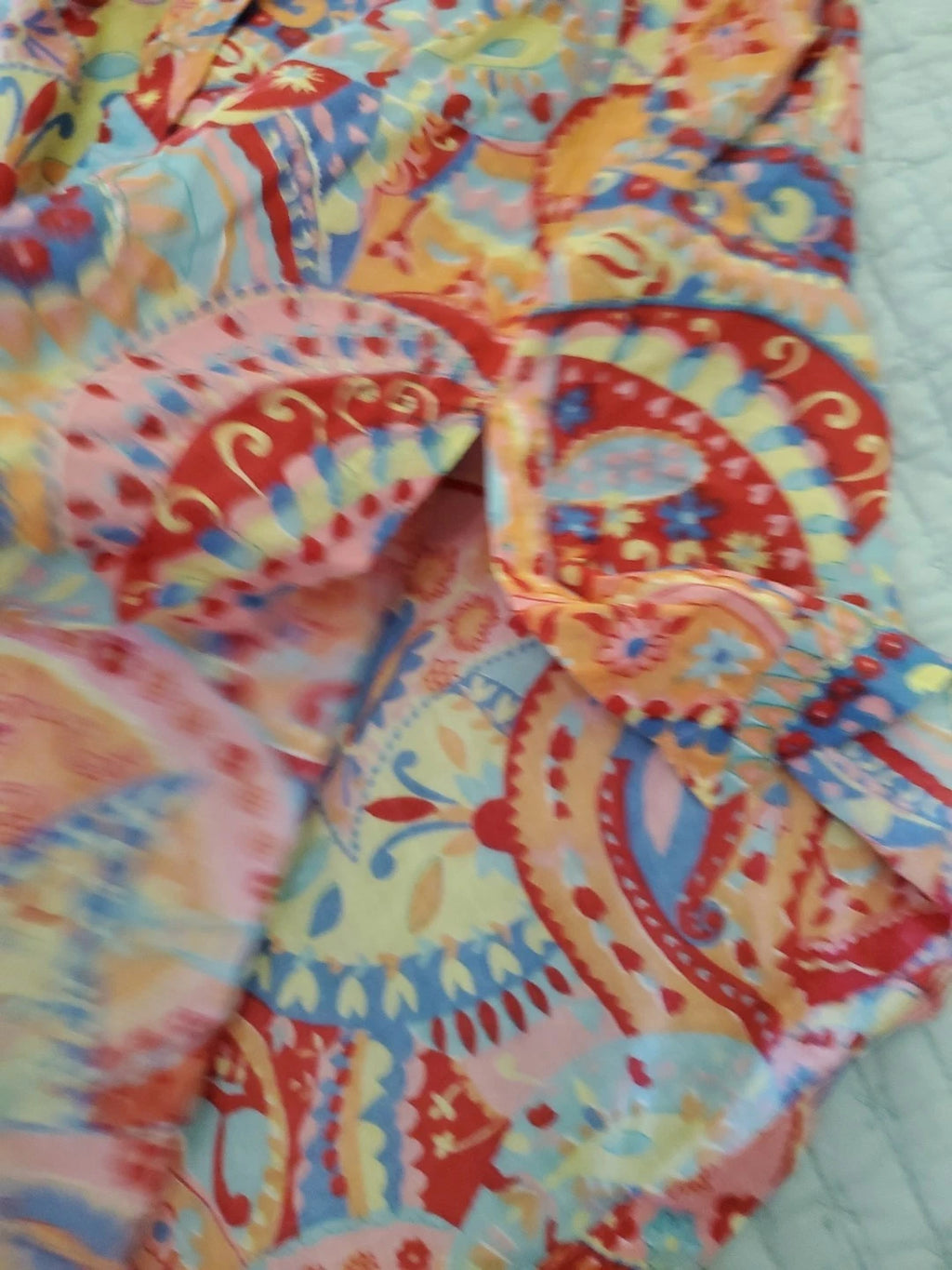 Pine Cone Hill Fine Linens Floral Print Pajama Set Long Pants Sz Large Luxury EC