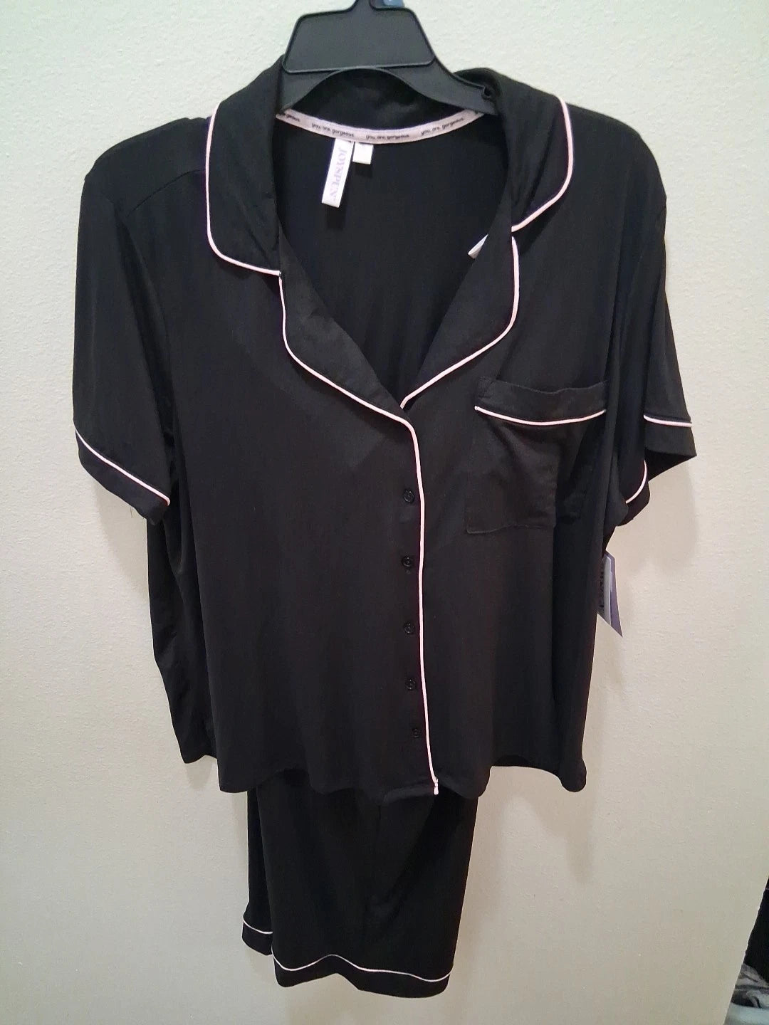 Womens Joyspun Size 3X 22W-24W 2pc Notch Collar PJ Set NWT