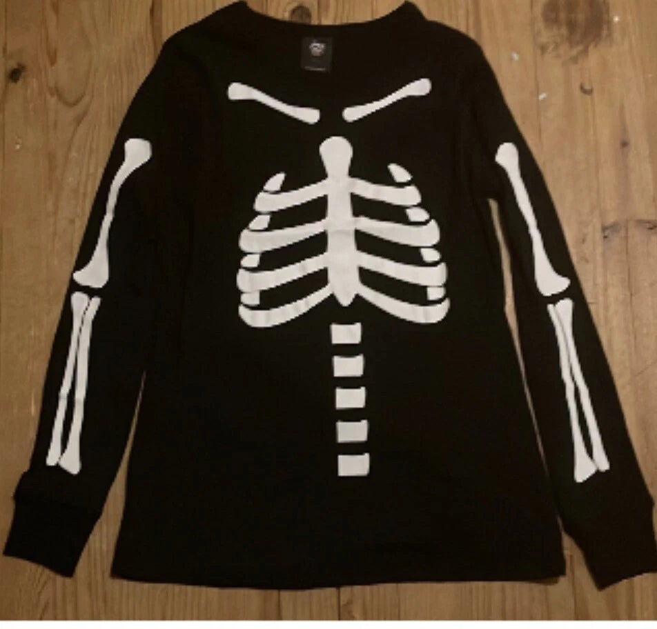 Hyde and Eek 2 Piece Sleep Set Size S Pajamas Halloween skeleton Women New