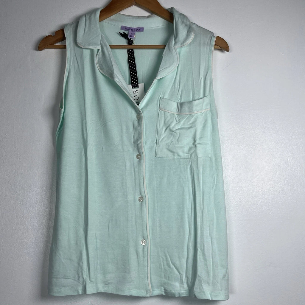 Hale Bob Sleeveless Modal Pajama Set Women's Small NWT In Green