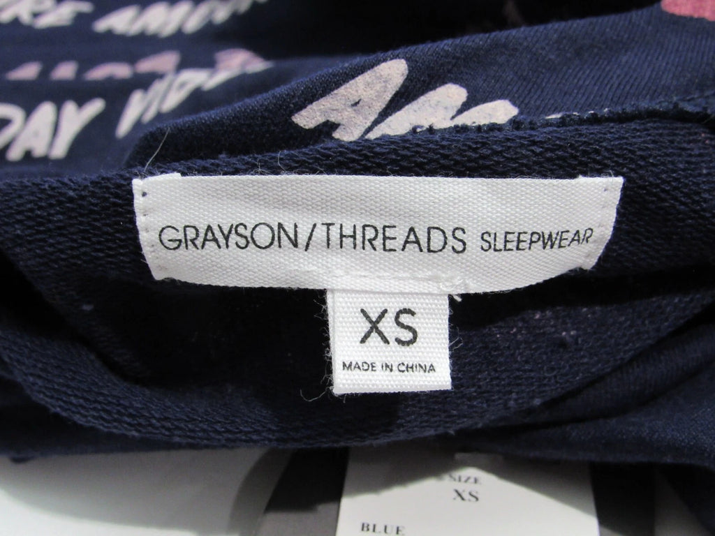 Grayson Threads Women's Pajama Set Blue Size XS