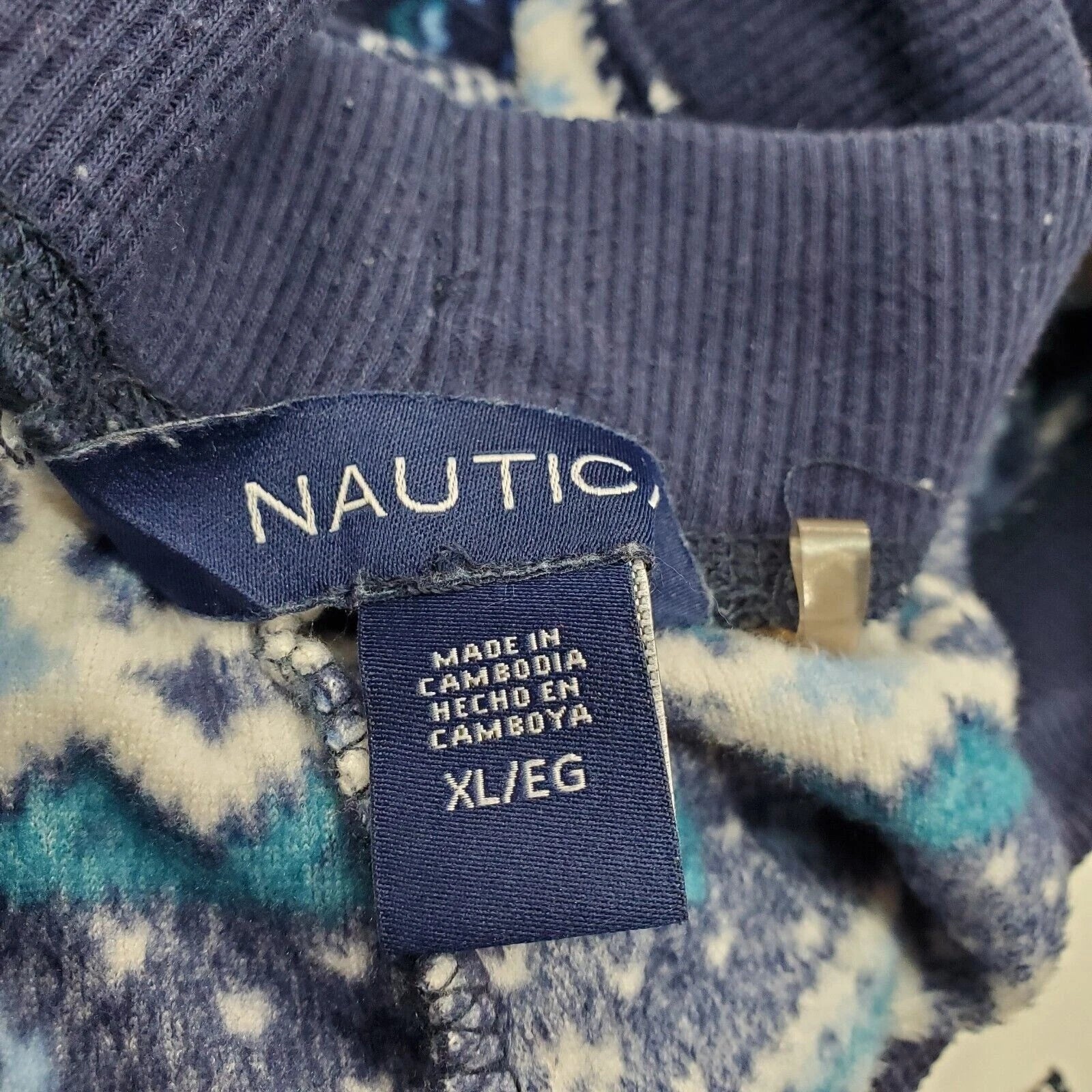 Nautica 2PC Women's Plaid Sleepwear set Color:  Blue Size XLarge