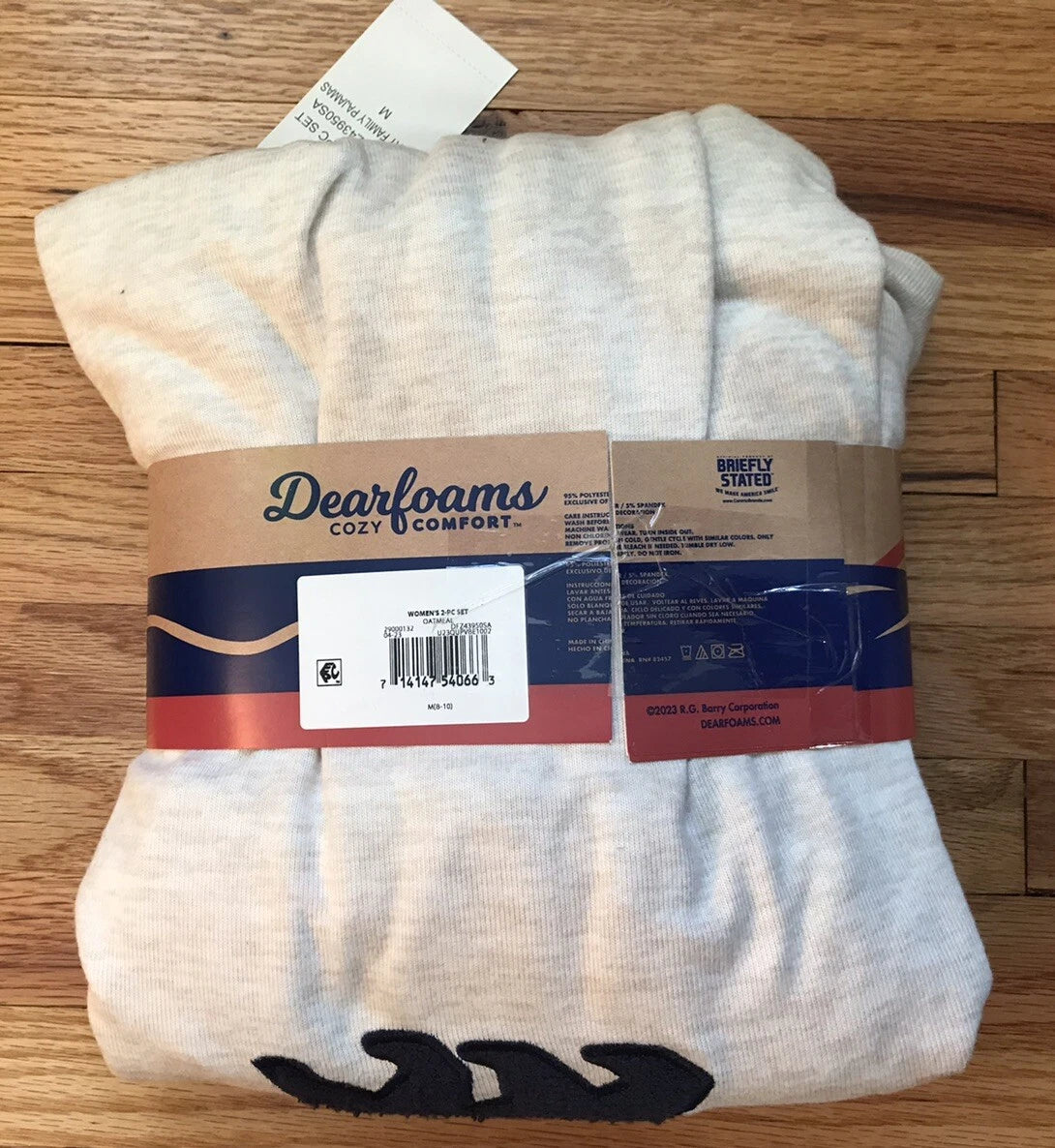 Dearfoams “Mama Bear” Pajamas Womens Size Medium Two Piece Pajama Set Plaid