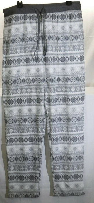 Eddie Bauer Women's 2 -Piece Soft PJ Set (White/Gray Charcoal  LARGE)NWT