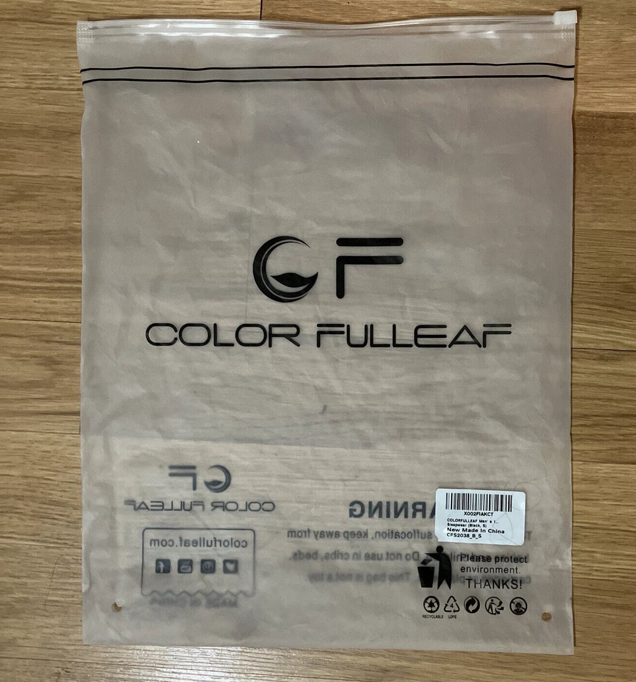 New Color Fullleaf Black Collar Short Sleepwear Set Size Small